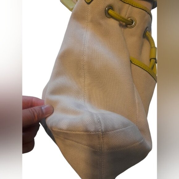 Coach Avery Canvas Drawstring Satchel Bag F28913 - Picture 7 of 15